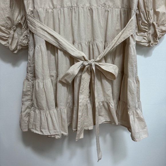 Banana Republic Factory Tiered Surplice Mini Dress Women XXL V-Neck Balloon Slee - Picture 6 of 13